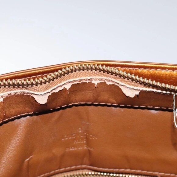 LOUIS VUITTON Monogram Vernis Houston Hand Bag Bronze - Picture 8 of 16